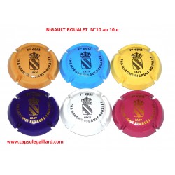 SERIE DE 6 CAPSULES DE CHAMPAGNE BIGAULT ROUALET  N°10 au 10.e