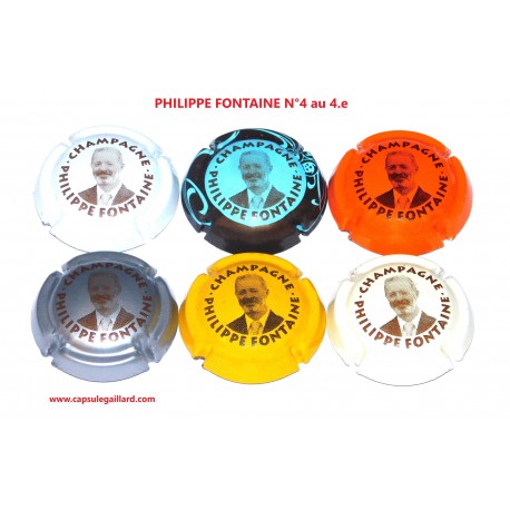 SERIE DE 6 CAPSULES DE CHAMPAGNE PHILIPPE FONTAINE N°4 au 4.e