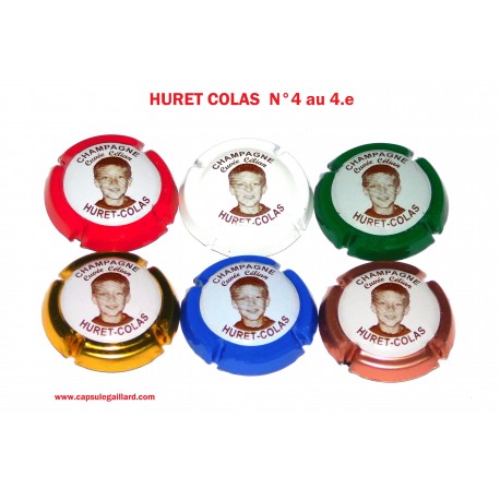 SERIE DE 6 CAPSULES DE CHAMPAGNE HURET COLAS N°4 au 4.e