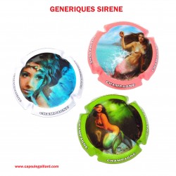 3  CAPSULES DE CHAMPAGNE GENERIQUES  "Sirène"
