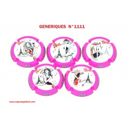 SERIE DE 5 CAPSULES DE CHAMPAGNE GENERIQUES  N°1111