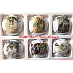 SERIE DE 6 CAPSULES DE CHAMPAGNE - SONNET GILLOT (Cartes Postales)