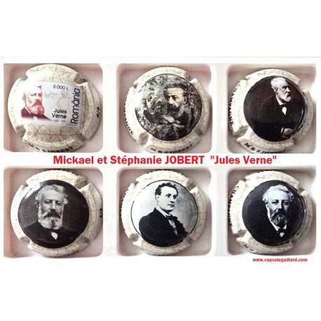 SERIE DE 6 CAPSULES DE CHAMPAGNE - Mickael et Stéphanie JOBERT (Jules Verne)