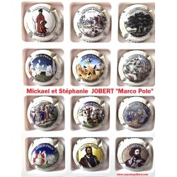 SERIE DE 12 CAPSULES DE CHAMPAGNE - Mickael et Stéphanie JOBERT (Marco Polo)