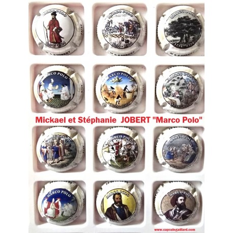 SERIE DE 12 CAPSULES DE CHAMPAGNE - Mickael et Stéphanie JOBERT (Marco Polo)