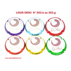 SERIE DE 6 CAPSULES DE CHAMPAGNE LOUIS DEHU N°303.b au 303.g