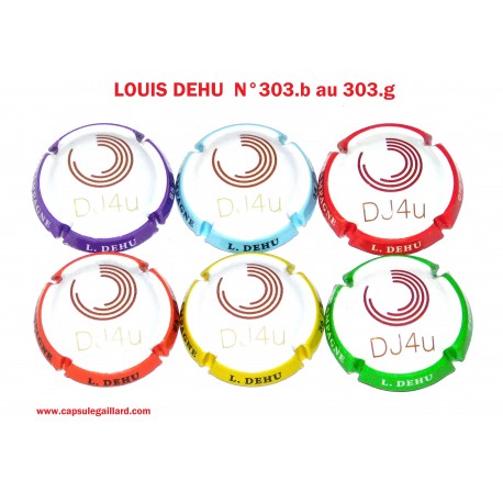 SERIE DE 6 CAPSULES DE CHAMPAGNE LOUIS DEHU N°303.b au 303.g