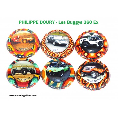 SERIE DE 6 CAPSULES DE CHAMPAGNE PHILIPPE DOURY - Les Buggys 360 Ex