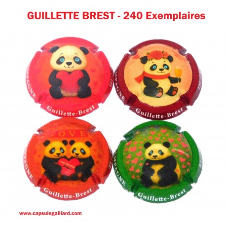 4 Capsules de champagne - GUILLETTE BREST - 240 Exemplaires