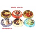 SERIE DE 6 CAPSULES DE CHAMPAGNE - RUBAUD "Les Tableaux"