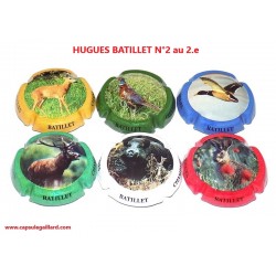 SERIE DE 6 CAPSULES DE CHAMPAGNE - HUGUES BATILLET "Chasse"