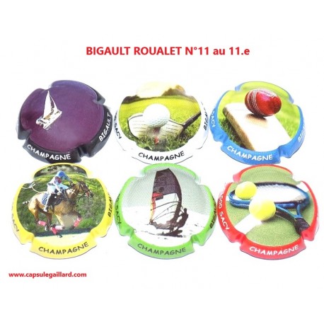 SERIE DE 6 CAPSULES DE CHAMPAGNE - BIGAULT ROUALET
