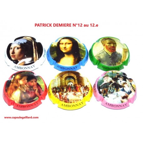 série de 6 capsules de champagne PATRICK DEMIERE (Peintures)