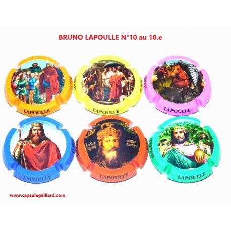 SERIE DE 6 CAPSULES DE CHAMPAGNE - LAPOULLE et FILS