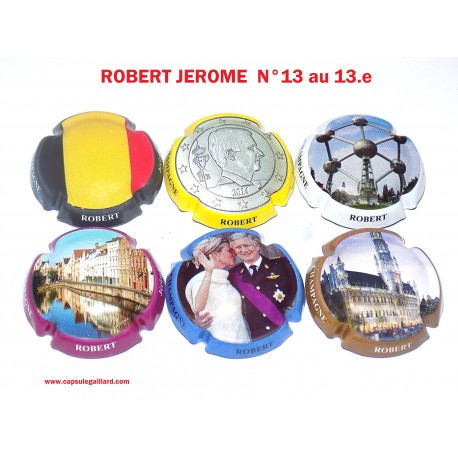 SERIE DE 6 CAPSULES DE CHAMPAGNE - JEROME ROBERT (La Belgique)