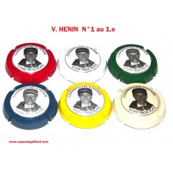 SÉRIE de 6 CAPSULES DE CHAMPAGNE V.HENIN N°1
