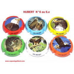 SERIE DE 6 CAPSULES DE CHAMPAGNE - HUBERT "Les Aigles"