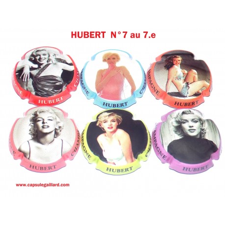 SERIE DE 6 CAPSULES DE CHAMPAGNE - HUBERT + 1 caps ARMAND BRUNO