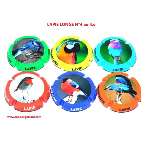 SERIE DE 6 CAPSULES DE CHAMPAGNE - LAPIE LONGE