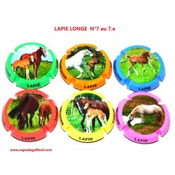 série de 6 capsules de champagne LAPIE LONGE (Chevaux)
