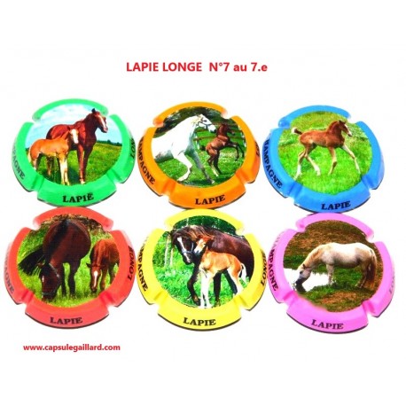 série de 6 capsules de champagne LAPIE LONGE (Chevaux)