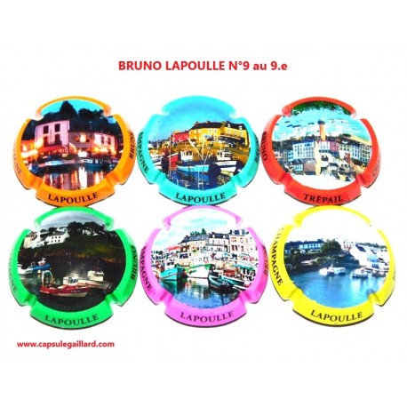 série de 6 capsules de champagne LAPOULLE BRUNO   (Bord de mer)