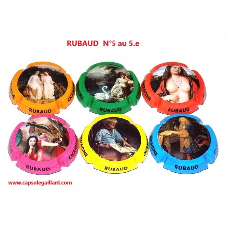 SERIE DE 6 CAPSULES DE CHAMPAGNE - RUBAUD