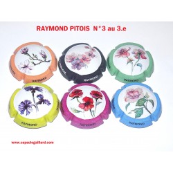 SERIE DE 6 CAPSULES DE CHAMPAGNE - RAYMOND PITOIS "Fleurs"