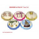Série de 5 capsules de champagne - BOUVIER et FILS