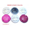 Série de 6 capsules de champagne - CROCHET et FILLES