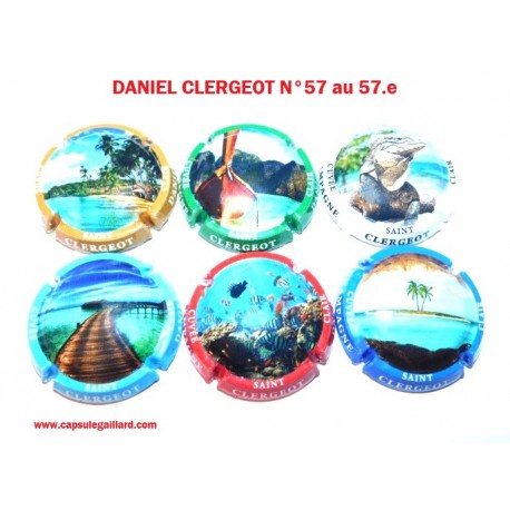 Série de 6 capsules de champagne - CLERGEOT DANIEL (Paysages)