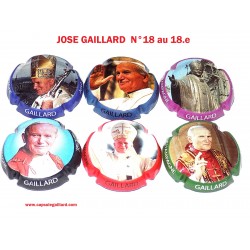 SERIE DE 6 CAPSULES DE CHAMPAGNE - GAILLARD JOSE "les Papes"