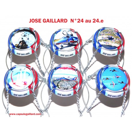 SERIE DE 6 CAPSULES DE CHAMPAGNE - GENERIQUE  "Patrouille de France" 500 Exemplaires