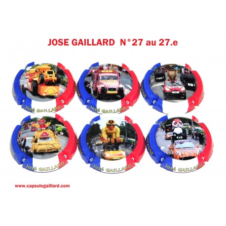 SERIE DE 6 CAPSULES DE CHAMPAGNE GAILLARD.J (Caravane du Tour de France)