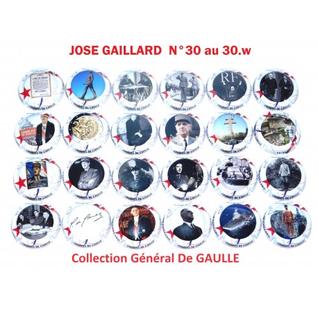 Série de 24 capsules de champagne - GAILLARD JOSE (Collection Charles de Gaulle)