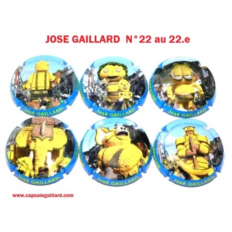 Série de 6 Capsules de champagne GAILLARD JOSE N°22 (Fête des Jonquille à Gérardmer)