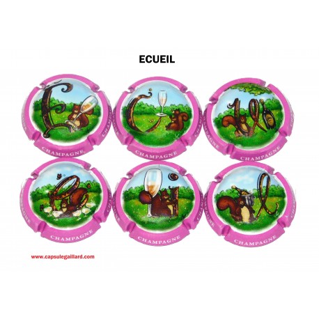 SERIE DE 6 CAPSULES DE CHAMPAGNE - ECUEIL - Puzzle