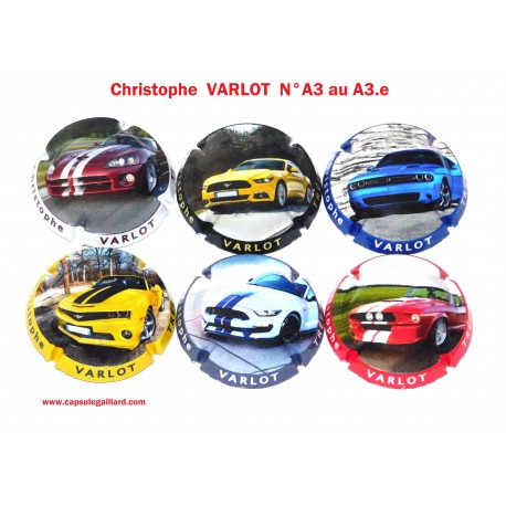 SERIE DE 6 CAPSULES DE CHAMPAGNE - CHRISTOPHE VARLOT  N°A3