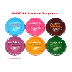 News - Série de 6 Capsules de Champagne GENERIQUES (Expressions Champenoises)
