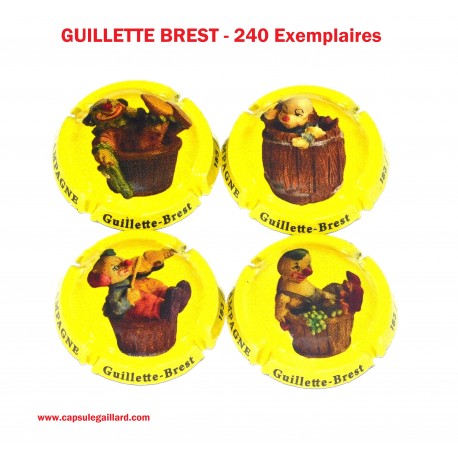 Série de 4 capsules de champagne GUILLETTE BREST - 240 Exemplaires