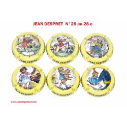 Série de 6 capsules de Champagne JEAN DESPRET  N°28 au 28.e