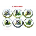 Série de 6 Capsules de Champagne CLAUDE SAMPERS (Raton laveur)