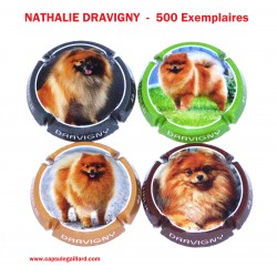 Série de 4 Capsules de Champagne NATHALIE DRAVIGNY (Chiens)