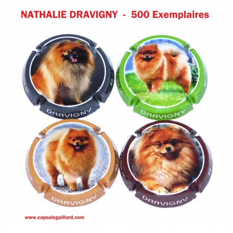 Série de 4 Capsules de Champagne NATHALIE DRAVIGNY (Chiens)
