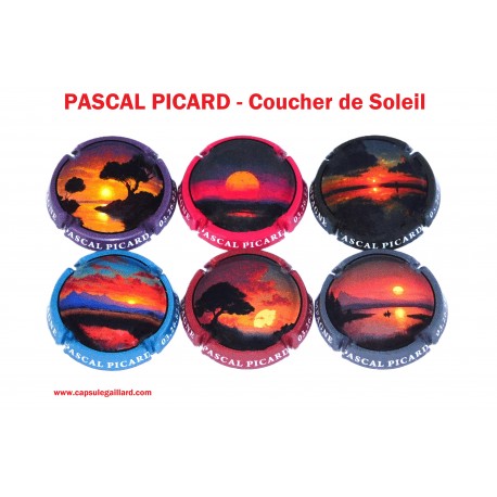 Série de 6 Capsules de Champagne PASCAL PICARD (Coucher de Soleil)