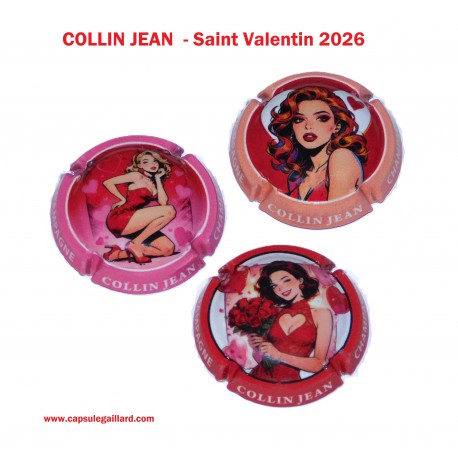 Séries de 3 Capsules de Champagne JEAN COLLIN ( Saint Valentin 2026)