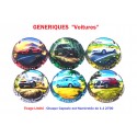 Série de 6 Capsules de Champagne GENERIQUES (Voitures)