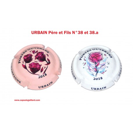 2 CAPSULES DE CHAMPAGNE  URBAIN et FILS  N°38 et 38.a