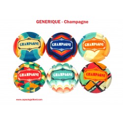 Série de 6 Capsules de Champagne GENERIQUE Champagne