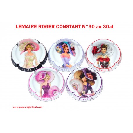 Série de 6 Capsules de Champagne LEMAIRE ROGER CONSTANT  N°30 au 30.d
